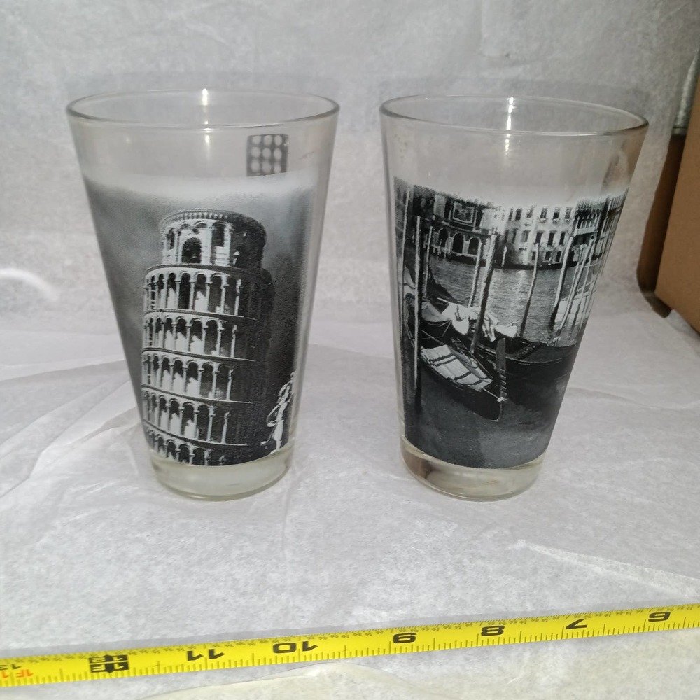 Vintage Cerve Pisa and Venice Tumblers